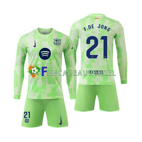 FC Barcelona Wedstrijdshirt met Korting F DE JONG 21 3rd Kind 2024-25 Lange Mouw