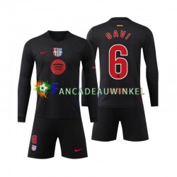 FC Barcelona Wedstrijdshirt met Korting Gavi 6 Uit Kind 2024-25 Lange Mouw