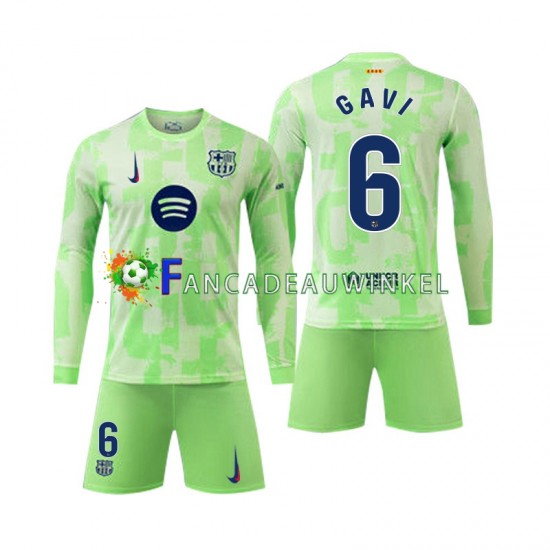 FC Barcelona Wedstrijdshirt met Korting Gavi 6 3rd Kind 2024-25 Lange Mouw