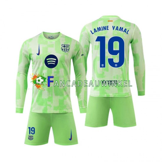 FC Barcelona Wedstrijdshirt met Korting Lamine Yamal 19 3rd Kind 2024-25 Lange Mouw