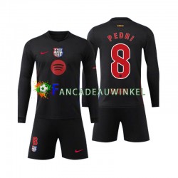 FC Barcelona Wedstrijdshirt met Korting Pedri 8 Uit Kind 2024-25 Lange Mouw