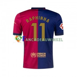FC Barcelona Wedstrijdshirt met Korting RAPHINHA 11 Thuis Heren 2024-25 Korte Mouw