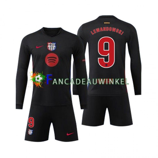 FC Barcelona Wedstrijdshirt met Korting Robert Lewandowski 9 Uit Kind 2024-25 Lange Mouw