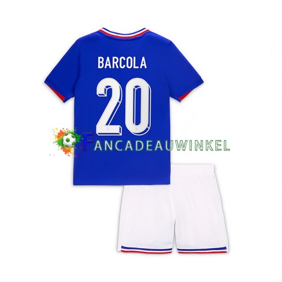 Frankrijk Wedstrijdshirt met Korting Bradley Barcola 20 Thuis Kind 2024 Korte Mouw