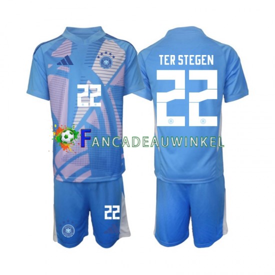 Duitsland Wedstrijdshirt met Korting Ter Stegen 22 Keepersshirt Vierde Kind 2024-25 Korte Mouw