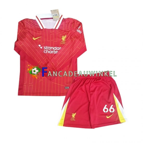 Liverpool Wedstrijdshirt met Korting Alexander-Arnold 66 Thuis Kind 2024-25 Lange Mouw