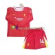 Liverpool Wedstrijdshirt met Korting Chiesa 14 Thuis Kind 2024-25 Lange Mouw