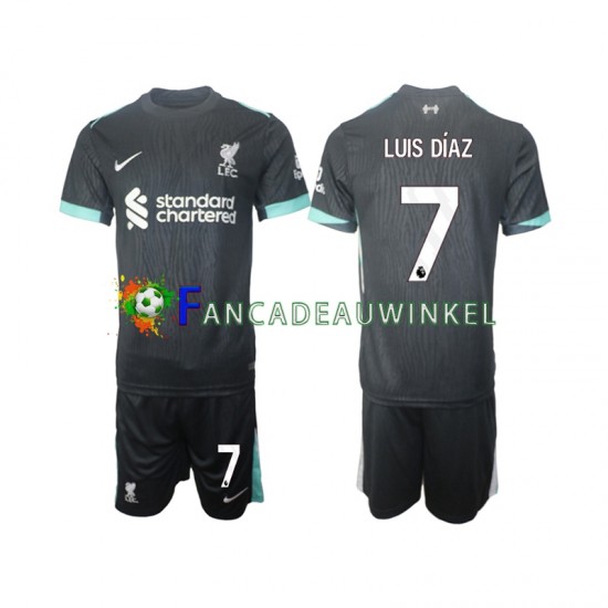 Liverpool Wedstrijdshirt met Korting Luis Diaz 7 Uit Kind 2024-25 Korte Mouw