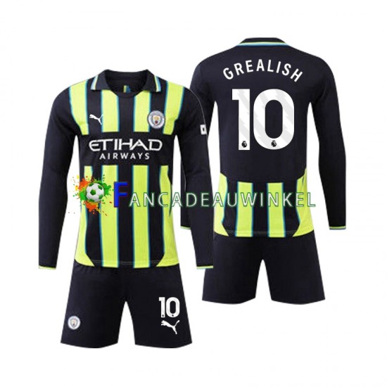 Manchester City Wedstrijdshirt met Korting Jack Grealish 10 Uit Kind 2024-25 Lange Mouw