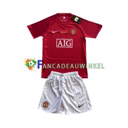 Manchester United Wedstrijdshirt met Korting Champion League 2007 Thuis Kind Korte Mouw