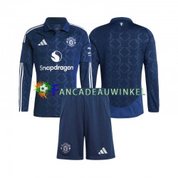 Manchester United Wedstrijdshirt met Korting Thuis Kind 2024-25 Lange Mouw
