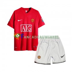 Manchester United Wedstrijdshirt met Korting 2007 Retro Thuis Kind Korte Mouw