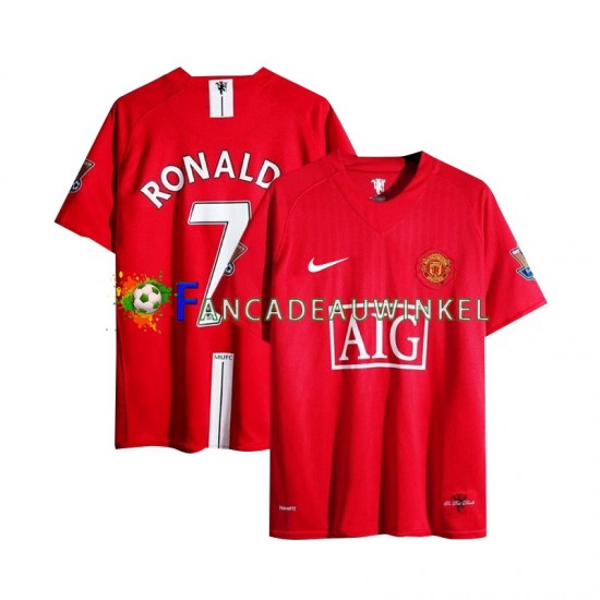 Manchester United Wedstrijdshirt met Korting Cristiano Ronaldo 7 Champion League 2007 Retro Thuis Heren Korte Mouw