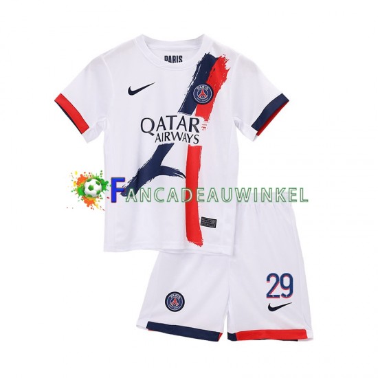 Paris Saint-Germain Wedstrijdshirt met Korting Bradley Barcola 29 Uit Kind 2024-25 Korte Mouw