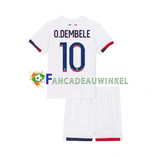 Paris Saint-Germain Wedstrijdshirt met Korting Ousmane Dembele 10 Uit Kind 2024-25 Korte Mouw