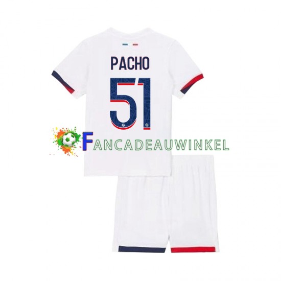 Paris Saint-Germain Wedstrijdshirt met Korting Willian Pacho 51 Uit Kind 2024-25 Korte Mouw