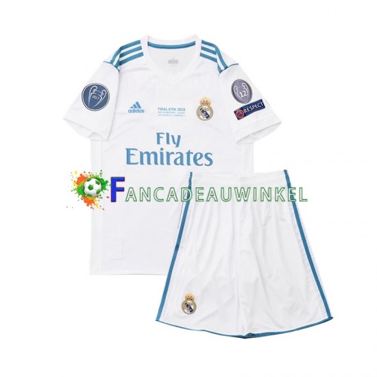 Real Madrid Wedstrijdshirt met Korting 2017 Retro Thuis Kind Korte Mouw