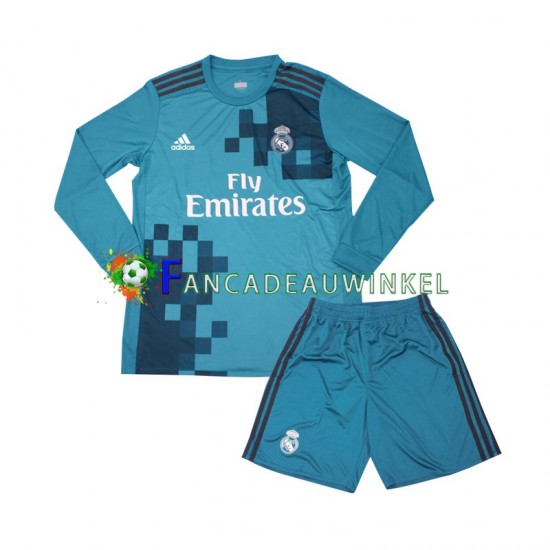 Real Madrid Wedstrijdshirt met Korting 2017 Retro 3rd Kind Lange Mouw