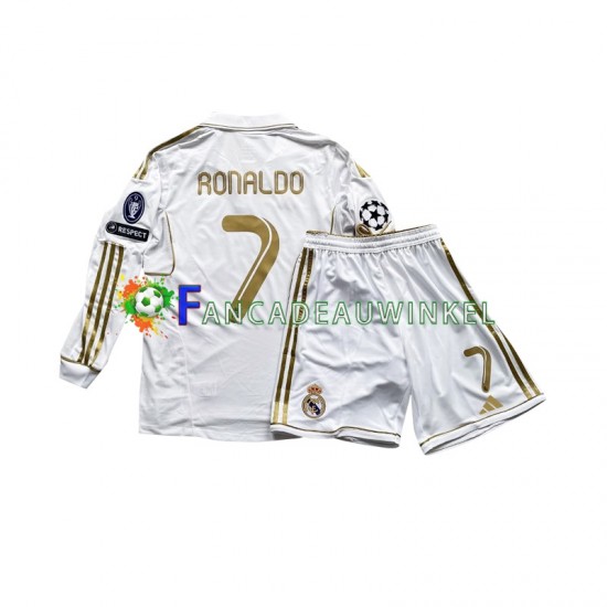 Real Madrid Wedstrijdshirt met Korting Cristiano Ronaldo 7 Thuis Kind 2011 Lange Mouw