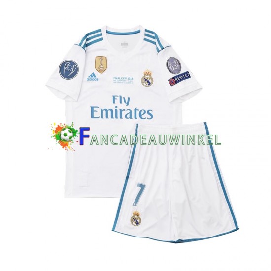 Real Madrid Wedstrijdshirt met Korting Cristiano Ronaldo 7 2017 Retro Thuis Kind Korte Mouw