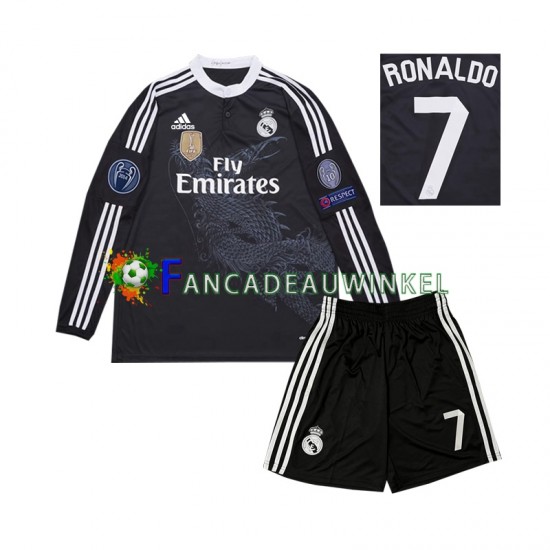 Real Madrid Wedstrijdshirt met Korting Cristiano Ronaldo 7 2014 Retro 3rd Kind Lange Mouw