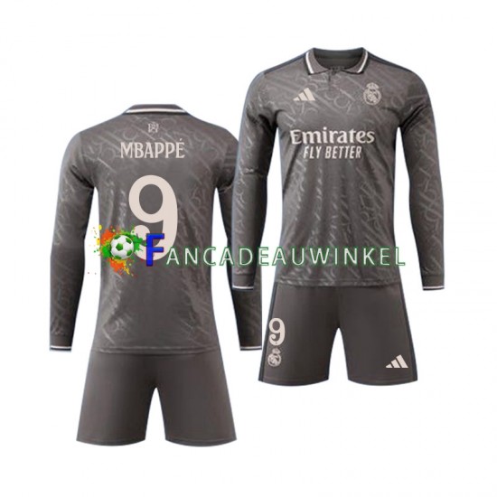 Real Madrid Wedstrijdshirt met Korting Mbappé Kylian 9 3rd Kind 2024-25 Lange Mouw