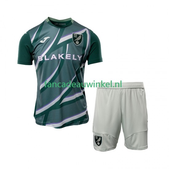 Norwich City Wedstrijdshirt met Korting Uit Kind 2025-26 Korte Mouw