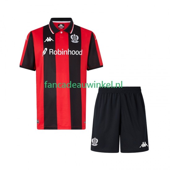 OGC Nice Wedstrijdshirt met Korting Thuis Kind 2025-26 Korte Mouw