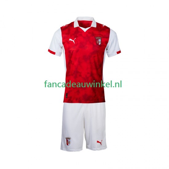 Wedstrijdshirt met Korting SC Braga Thuis Kind 2025-26 Korte Mouw