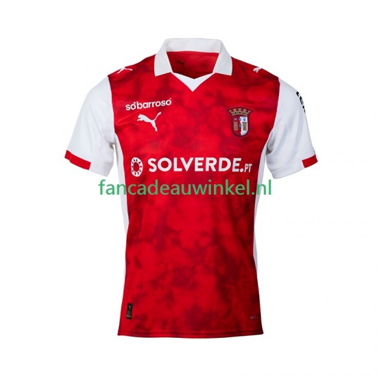 Wedstrijdshirt met Korting SC Braga Thuis Heren 2025-26 Korte Mouw