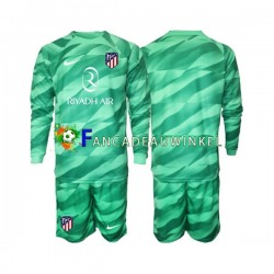 Atlético Madrid Wedstrijdshirt met Korting Keepersshirt Uit Groente Kind 2023-24 Lange Mouw