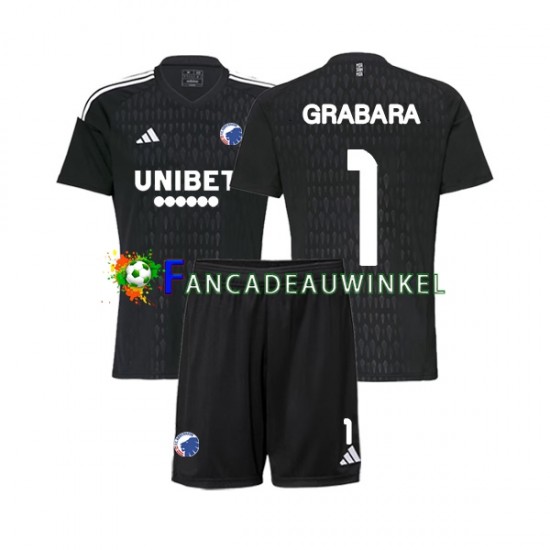 FC Kopenhagen Wedstrijdshirt met Korting GRABARA 1 Keepersshirt Uit Kind 2023-24 Korte Mouw