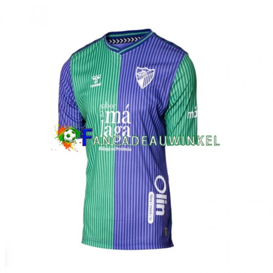 Málaga CF Wedstrijdshirt met Korting Uit Heren 2023-24 Korte Mouw