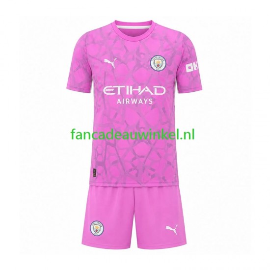 Manchester City Wedstrijdshirt met Korting Keepersshirt Uit Kind 2026-27 Korte Mouw