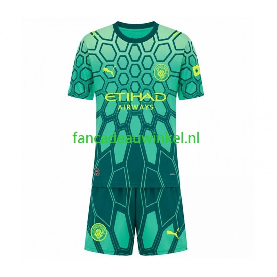 Manchester City Wedstrijdshirt met Korting Keepersshirt Thuis Kind 2026-27 Korte Mouw