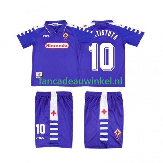 Fiorentina Wedstrijdshirt met Korting RUICOSTA 10 Retro Thuis Kind 1998 1999 Korte Mouw