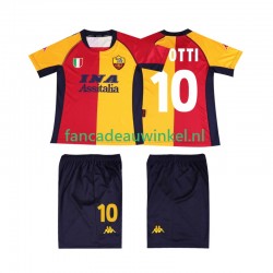 AS Roma Wedstrijdshirt met Korting TOTTI 10 2001 Retro Thuis Kind Korte Mouw