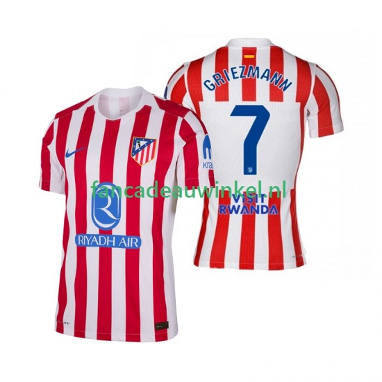 Atlético Madrid Wedstrijdshirt met Korting Antoine Griezmann 7 Thuis Heren 2025-26 Korte Mouw
