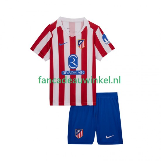 Atlético Madrid Wedstrijdshirt met Korting Thuis Kind 2025-26 Korte Mouw
