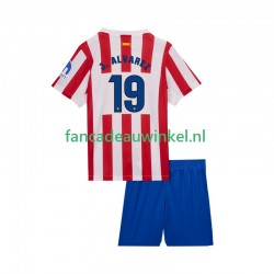 Atlético Madrid Wedstrijdshirt met Korting Julian Alvarez 19 Thuis Kind 2025-26 Korte Mouw