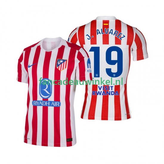 Atlético Madrid Wedstrijdshirt met Korting Julian Alvarez 19 Thuis Heren 2025-26 Korte Mouw
