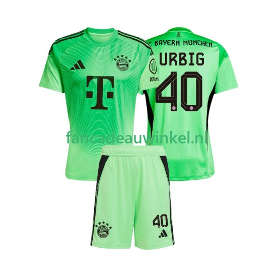 FC Bayern München Wedstrijdshirt met Korting Jonas Urbig 40 Keepersshirt Thuis Kind 2025-26 Korte Mouw