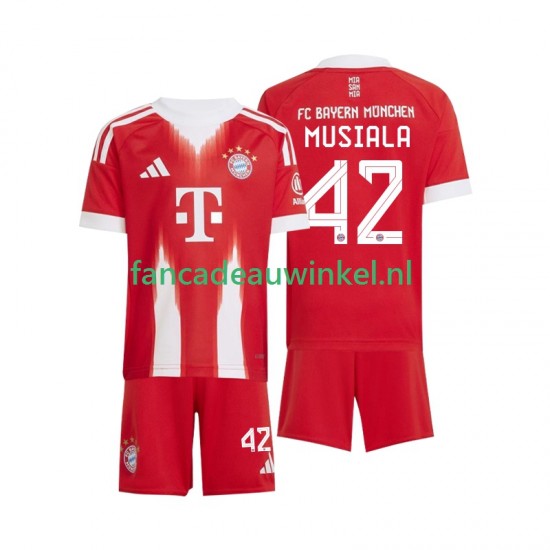 FC Bayern München Wedstrijdshirt met Korting Jamal Musiala 42 Thuis Kind 2025-26 Korte Mouw