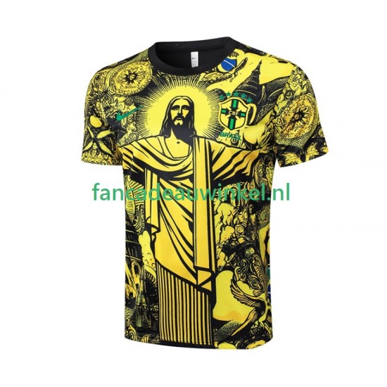 Brazilië Wedstrijdshirt met Korting Jesus Thuis Heren 2024 Korte Mouw