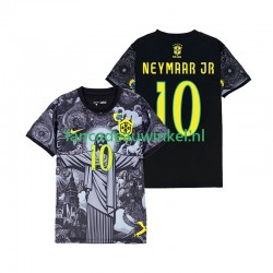 Brazilië Wedstrijdshirt met Korting Neymar JR 10 Cheist the Redeemer Thuis Heren 2024 Korte Mouw