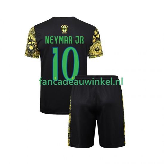 Brazilië Wedstrijdshirt met Korting Neymar JR 10 Jesus Thuis Kind 2024 Korte Mouw