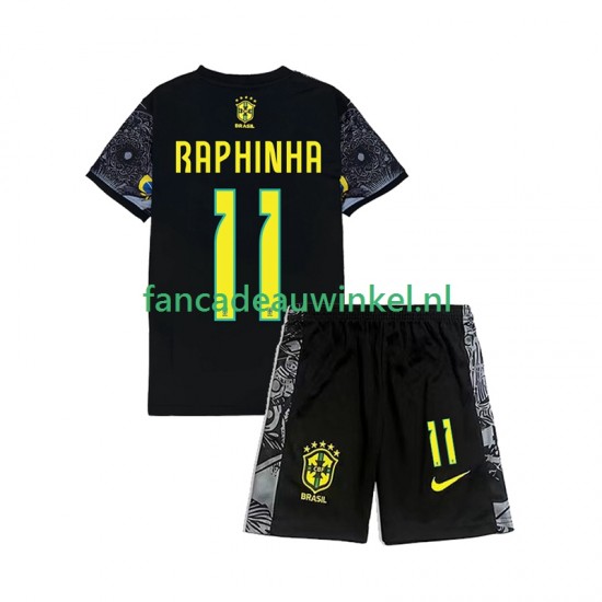 Brazilië RAPHINHA 11 Cheist the Redeemer Football Shirts Thuis Kind 2024 Korte Mouw