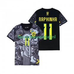 Brazilië Wedstrijdshirt met Korting RAPHINHA 11 Cheist the Redeemer Thuis Heren 2024 Korte Mouw
