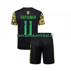 Brazilië Wedstrijdshirt met Korting RAPHINHA 11 Jesus Thuis Kind 2024 Korte Mouw
