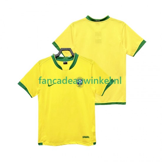 Brazilië Wedstrijdshirt met Korting Retro Thuis Heren 2006 Korte Mouw